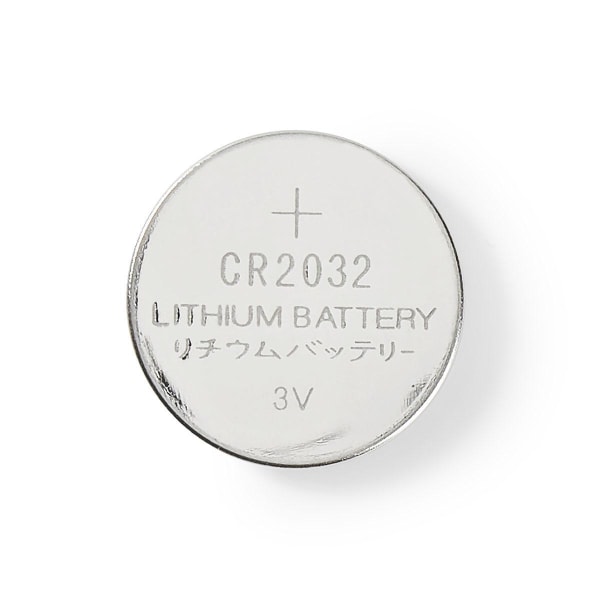 Lithium knappcellsbatteri CR2032 | 3 V DC | 5-Blister | Silver