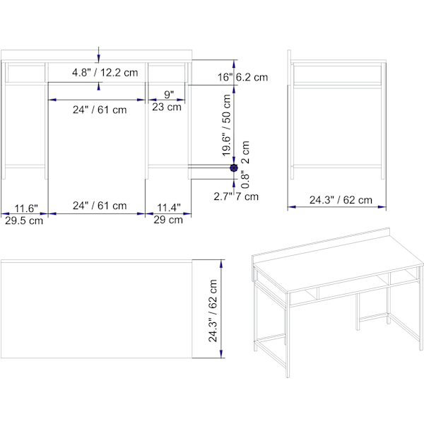 Study Desk Tumata - Sort