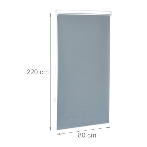 Grå termisk rullegardin 220 cm lang