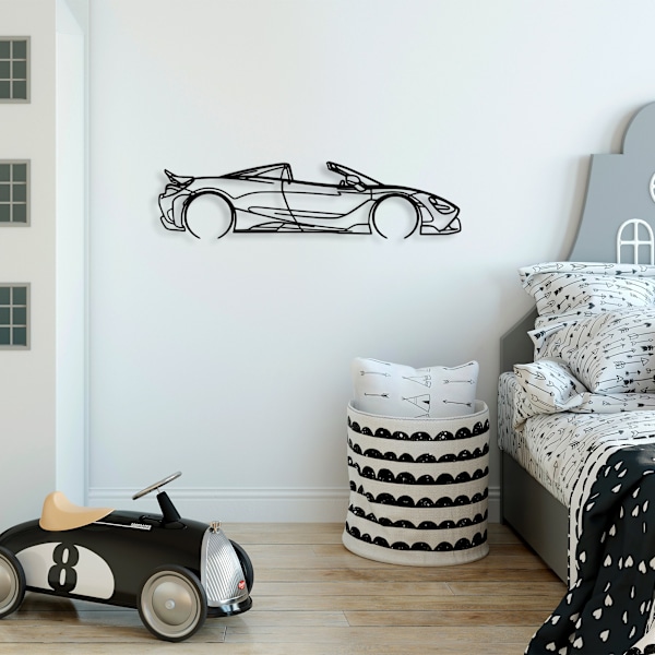 Dekorativt metalvægtilbehør McLaren 720S Silhouette