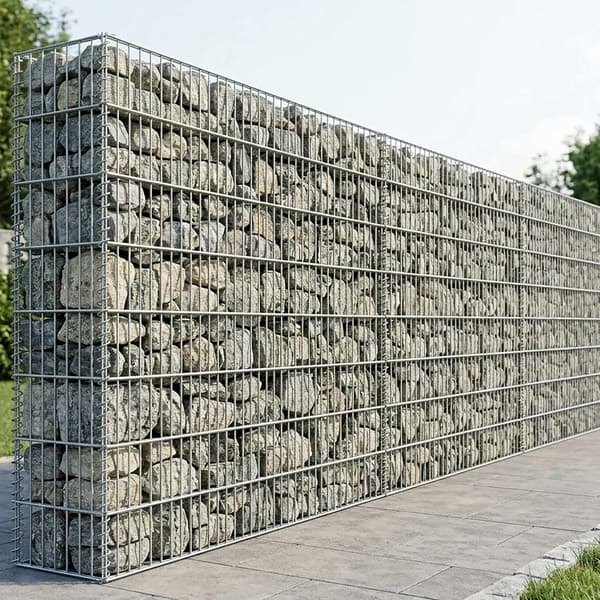Gabionkorg i galvaniserat stål, 150x50x100 cm, silver
