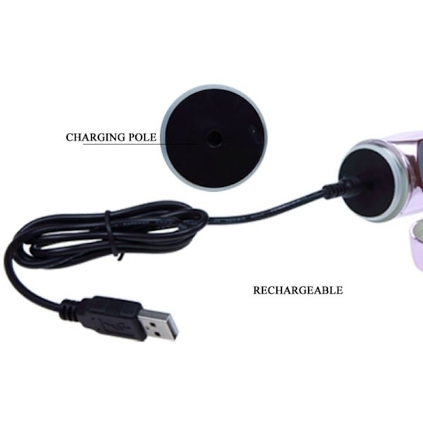 Baile - Genopladelig Vibrator med Rotations- og Dunkende Butterf-stimulator