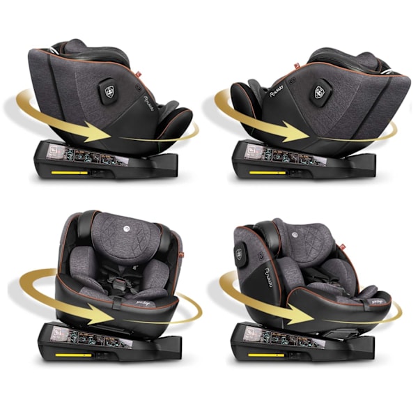 Nukido Prestige Line Autostol Sort/Grå 0-36kg ISOFIX