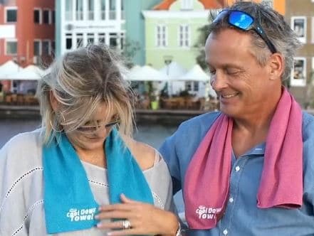 Kølende håndklæde med pose, 3-pak rød, hurtigttørrende polyester