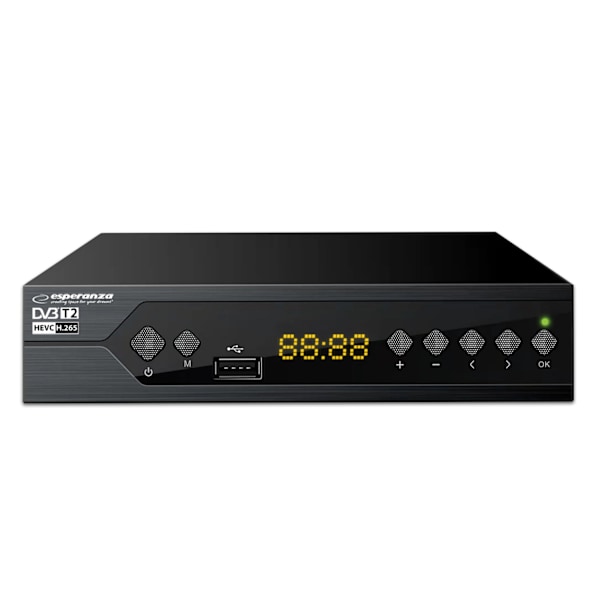 Esperanza Dvb-T2 H.265/Hevc digital marksänd tv-mottagare Ev107P
