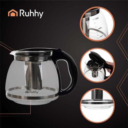 Glas tekande med infuser, 2L kapacitet