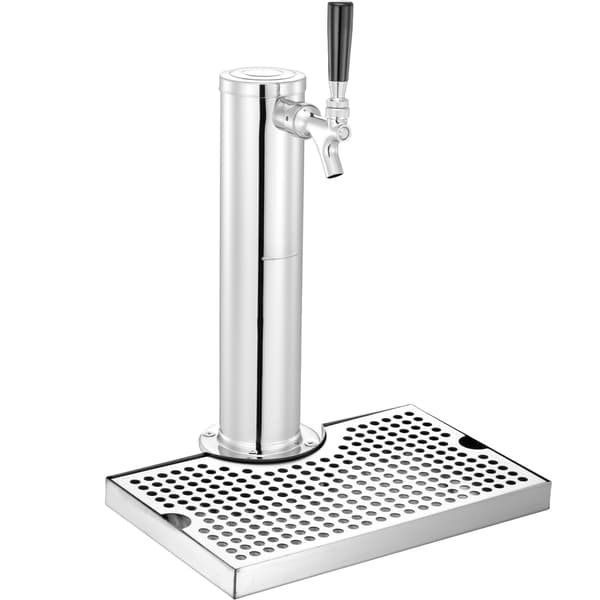 Enkelt hane rustfrit stål kegerator tårnsæt – regulator, S-kobling