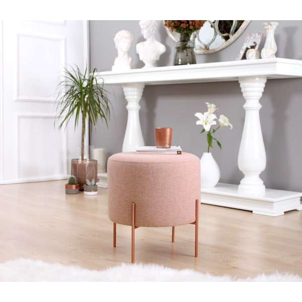 Pouff Copper 44 - vaaleanpunainen