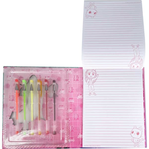 Gabby's Dollhouse Notebook med 6 gelpennesæt