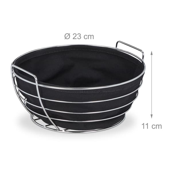 Rund brödkorg i metall med lock