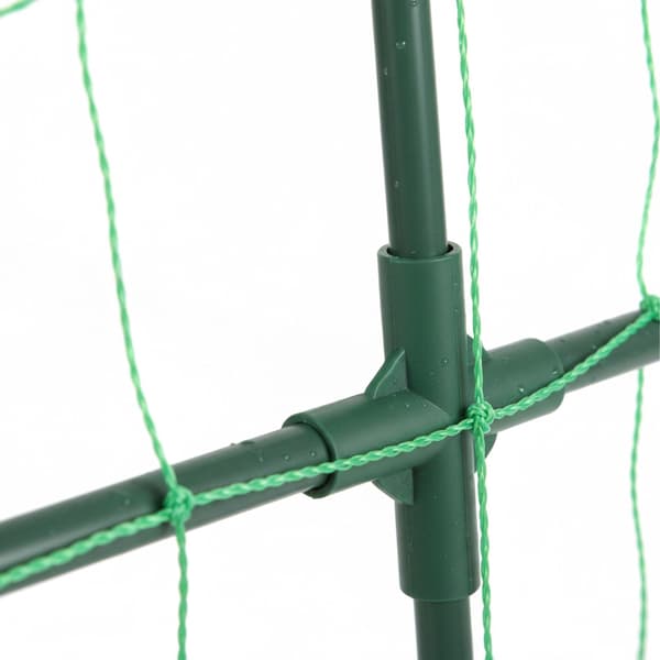 Agurkegitterramme, metal med net, foldbart design