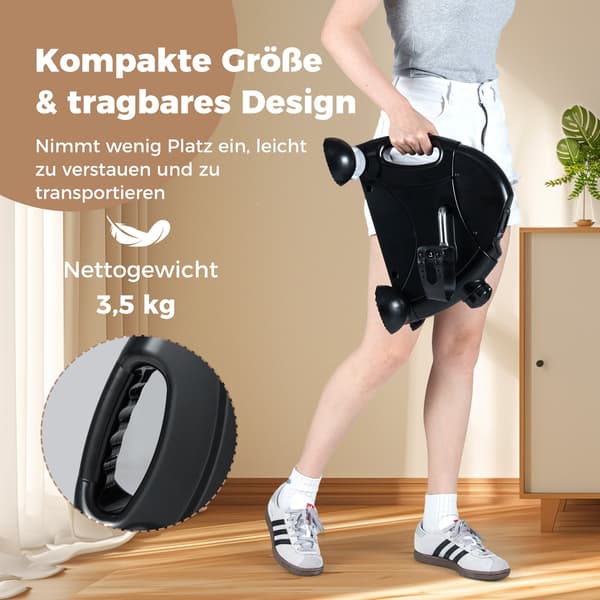 Mini motionscykel med LCD-display til arme og ben
