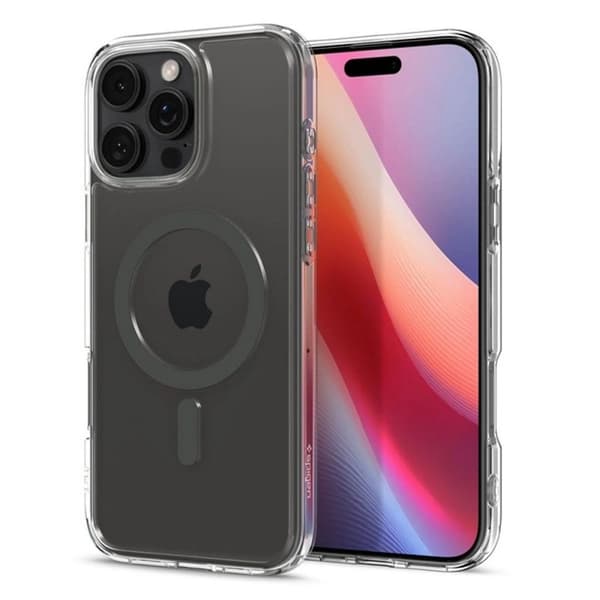 Spigen iPhone 16 Pro Ultra Hybrid MagSafe -kotelo - Läpinäkyvä / Musta