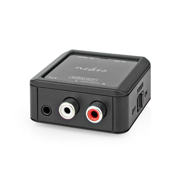 Digital Audio Converter | 1-vejs | Tilslutninger indgang: HDMI™ Input | Tilslutninger udgang: 2x (2x RCA Hun) / 3.5 mm | Automatisk | Antracit