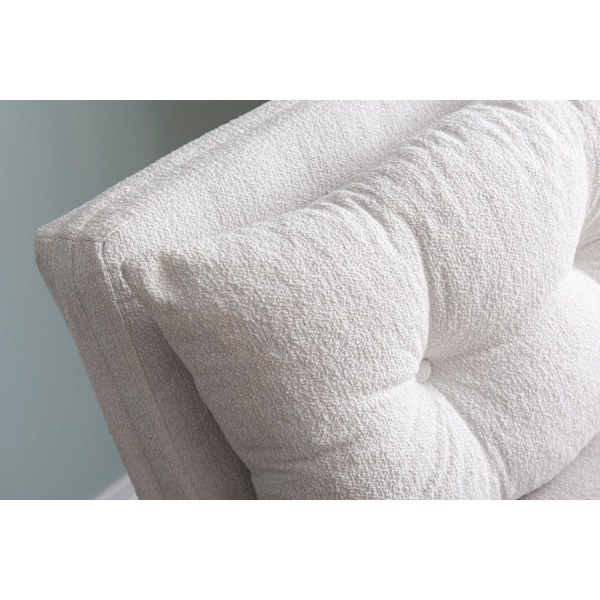 1-sædet sovesofa Sando Single - Teddy stof - Hvid