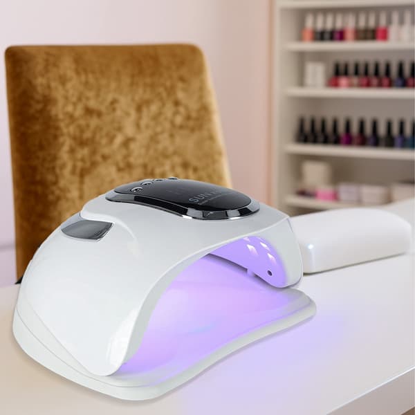 UV LED neglelampe 280W, 45 LED'er, timer, bevægelsessensor