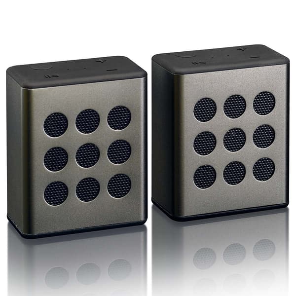 Bluetooth-stereohögtalarset, 8 timmars speltid, grå