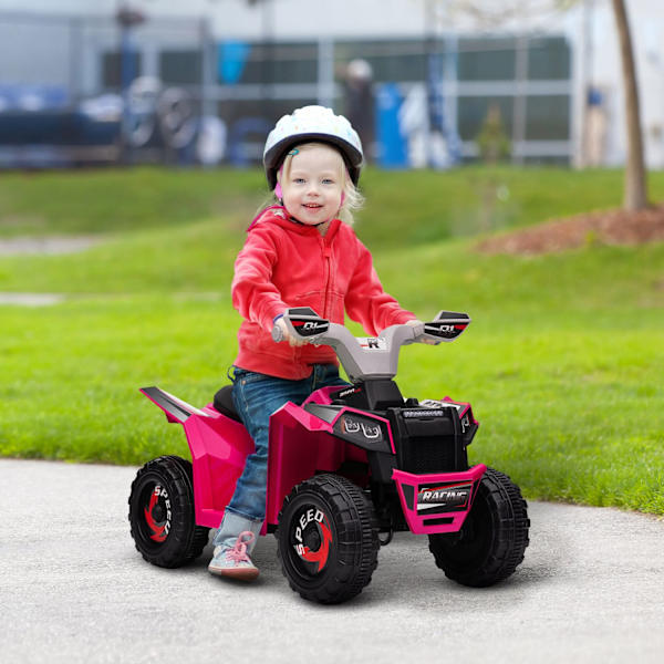 Elektrisk Børne-Quad, Mini-El-Quad Med Frem- Og Bakfunktion, 6 V Elbil Til Børn 1,5-3 År, 2,5 Km/T, Pink