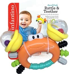 Infantino Rattle & Teether Sand Krabbe