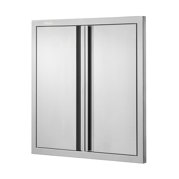 Grilldør, 24x24 tommer dobbelt rustfrit stål