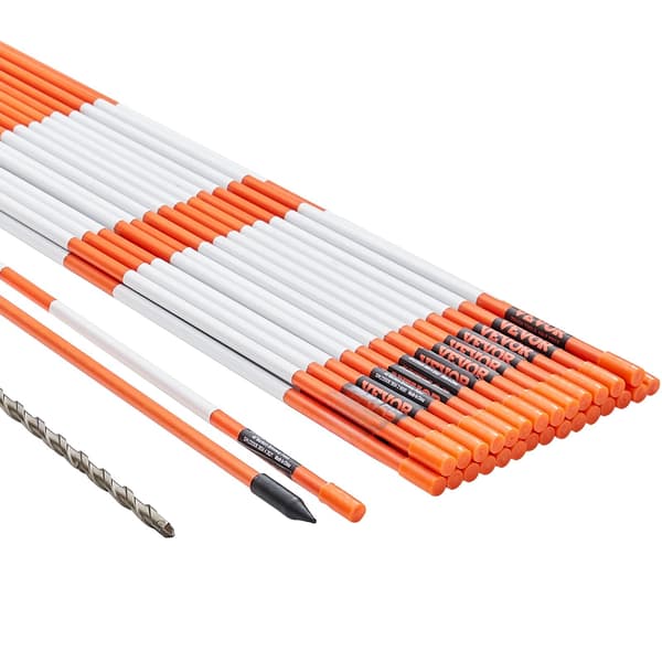 Uppfartsmarkörer 30-pack, 48 tum reflekterande glasfiberpinnar