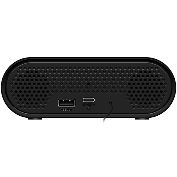 Clock Radio Temp/Fugtighed USB-C/Batteridrift Sort