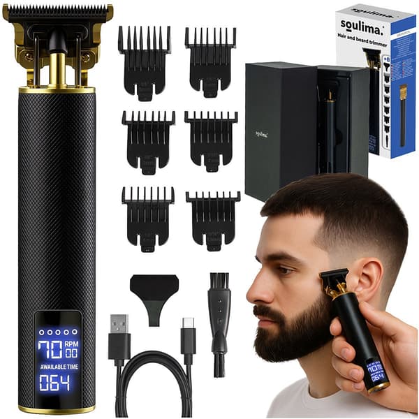 Barberkniv og trimmer – dobbeltfunktion, rustfrit stål