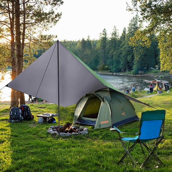 Camping Tarp 300x300 cm, Vihreä, Vedenpitävä