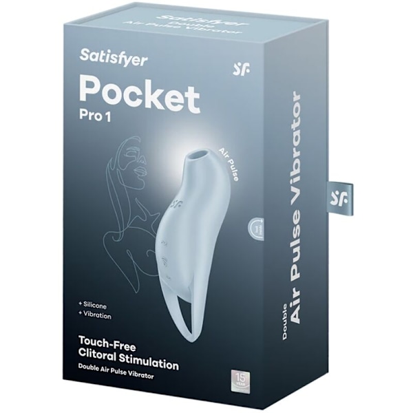 Satisfyer - Pocket Pro 1 Clitoris Stimulator Lyseblå