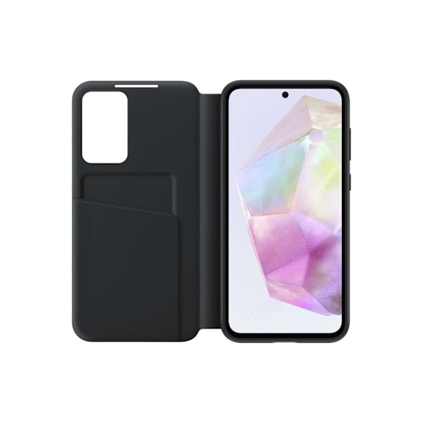 Originalt Smart View Wallet etui med klap til Samsung Galaxy A35, sort
