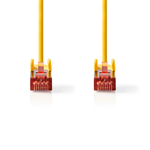 CAT6 Verkkokaapeli | RJ45 uros | RJ45 uros | S/FTP | 1.50 m | Pyöreä | LSZH | Keltainen | Label