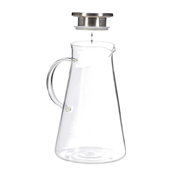 Glaskaraffel med låg 1,8 liter