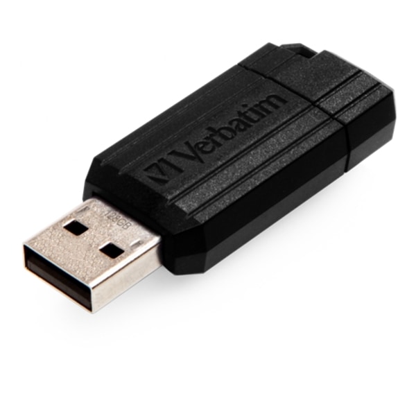 Verbatim PinStripe USB-muistitikku 128 Gt USB 2.0 - musta musta