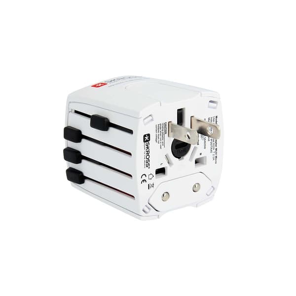MUV USB (2xA) Kompakt 2-polig världsreseadapter med 2 integrerade USB-portar