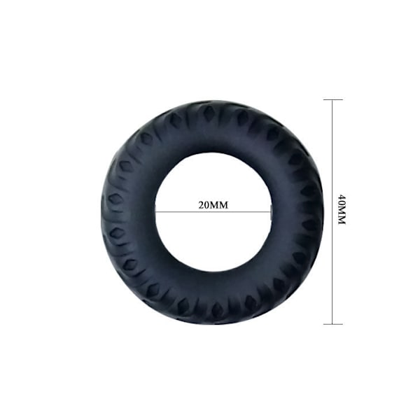 Baile - Titan Cockring Sort Grøn 2 Cm