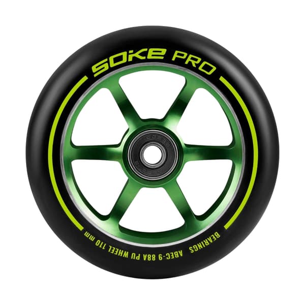Gröna hjul till sparkcykel 110 mm, 2-pack