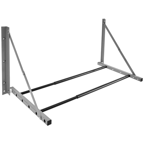 Vægmonteret, foldbart dækstativ, 4 dæk, justerbar 86-122 cm