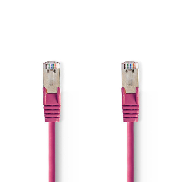 CAT5e netværkskabel | SF/UTP | RJ45 Han | RJ45 Han | 7.50 m | Runde | PVC | Pink | Plastikpose