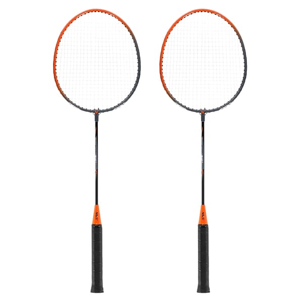 Badmintonsæt, 2 stålketchere med dæksel