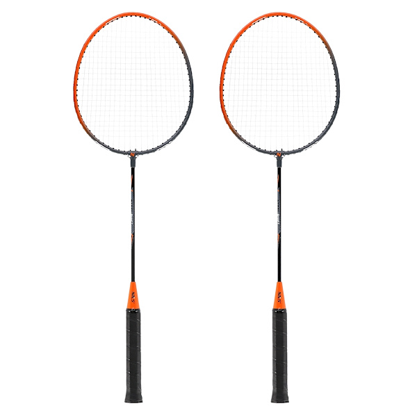 Badmintonset, 2 stålracketar med lock