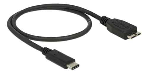 DeLOCK 83676 - USB-C uros USB 3.1 Micro-B -uros, 0,5 m - musta
