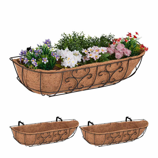 Blomlåda Balkong Set om 3