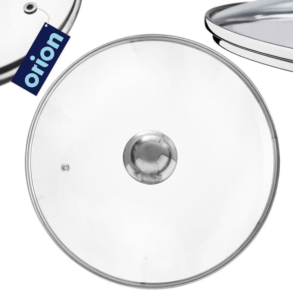 Glaslåg med stålramme og dampventil