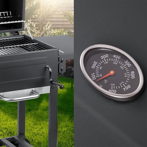 Kulgrill med termometer og justerbar rist
