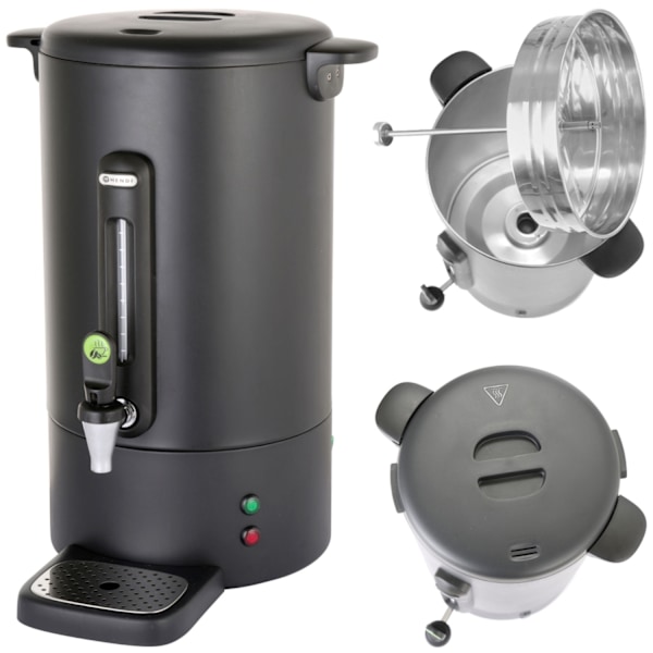 Kaffebrygger med drypfri hane, sort Concept Line 13 l - Hendi 211489