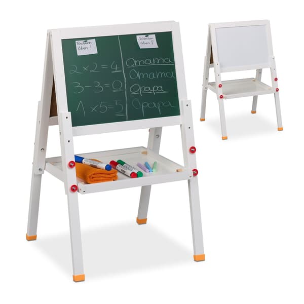 Børne tegnestaffeli med whiteboard og tavle