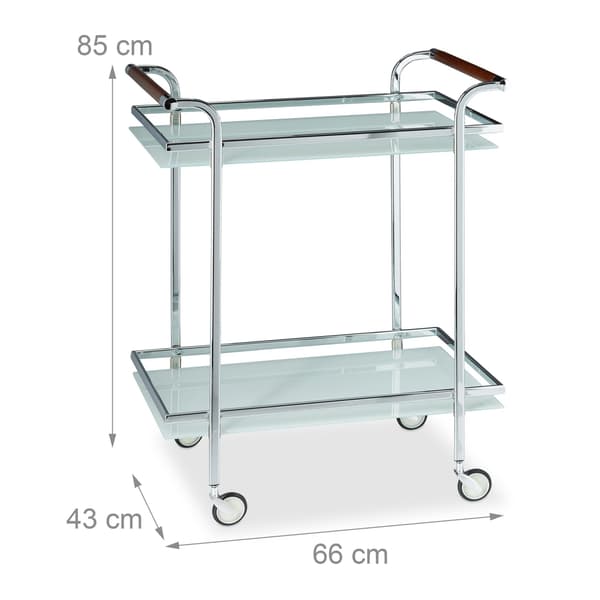 Serveringsvagn frostat glas