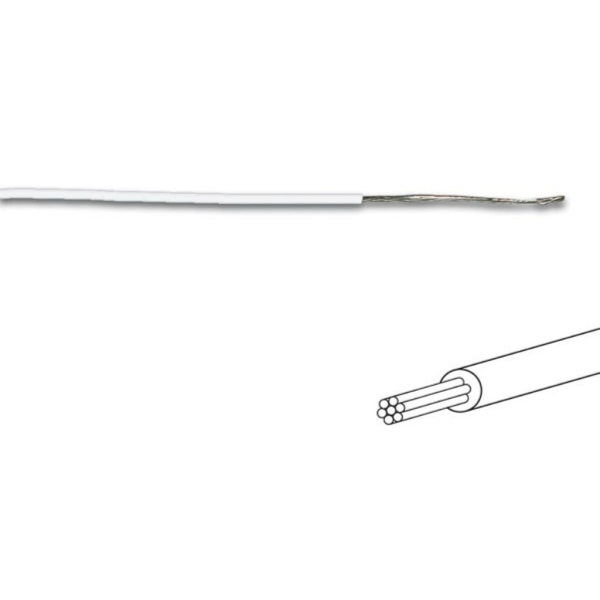 Tilslutningsledning - Ø 1,4 Mm - 0,2 Mm² - Multicore - Hvid