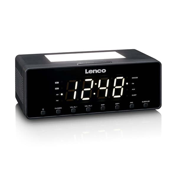FM-clockradio med LED-display og natlys