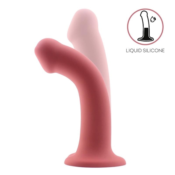 Bouncy Flydende Silikone Dildo Hiper Fleksibel 6,5 - 16,5 cm Størrelse S Burgundy